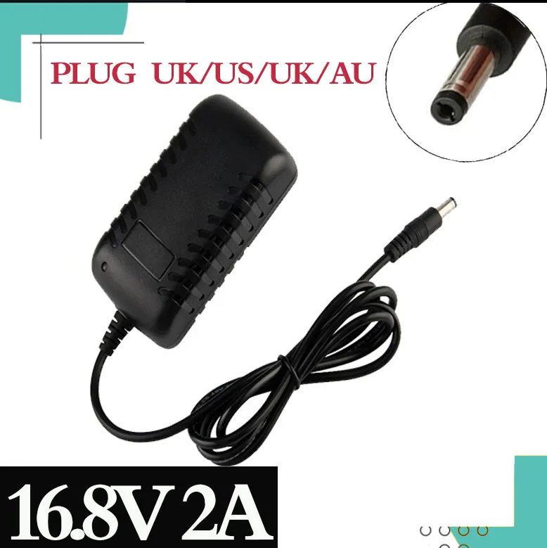 EU/US Plug 4S 16.8V 2A AC Charger for 18650 Lithium Battery 14.4V 4 Series Lithium Ion Battery Wall Charger