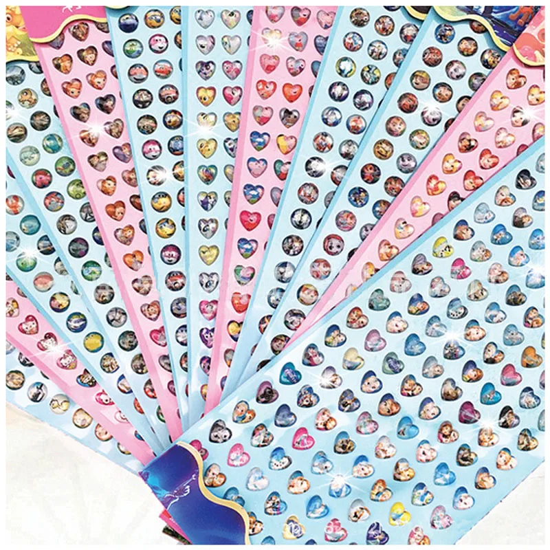 Children's Cartoon Crystal Diamond Altman Sticker Gem Acrylic Sticker Christmas Gift 160pcs