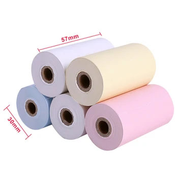 

5 Rolls Paper Thermal Papers For Office Electronics Mini Printer Accessories Roll Diameter 30mm Paper Width 57mm