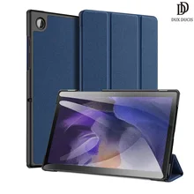 DUX DUCIS – coque de protection en cuir PU pour tablette, avec porte crayon, pour Samsung Galaxy Tab A8 2021, veille automatique, réveil