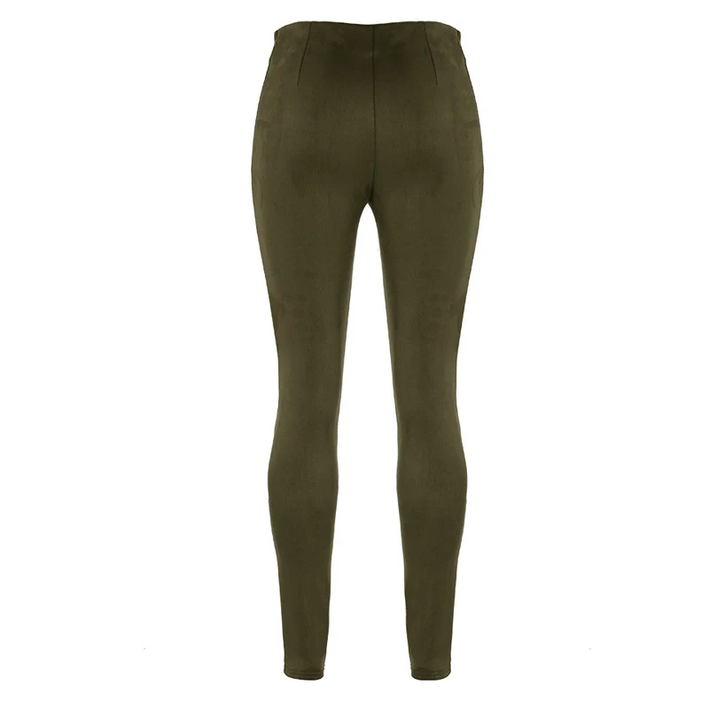 5 цветов, осень, новинка, Женские однотонные замшевые брюки, облегающие эластичные женские длинные брюки-карандаш, офисные женские брюки, B9N307K