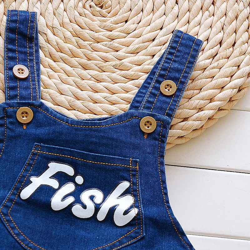 DIIMUU Spring Toddler Boys Long Pants Denim Overalls Dungarees Kids Baby Boy Jeans Jumpsuit Clothes Clothing Outfits Trousers