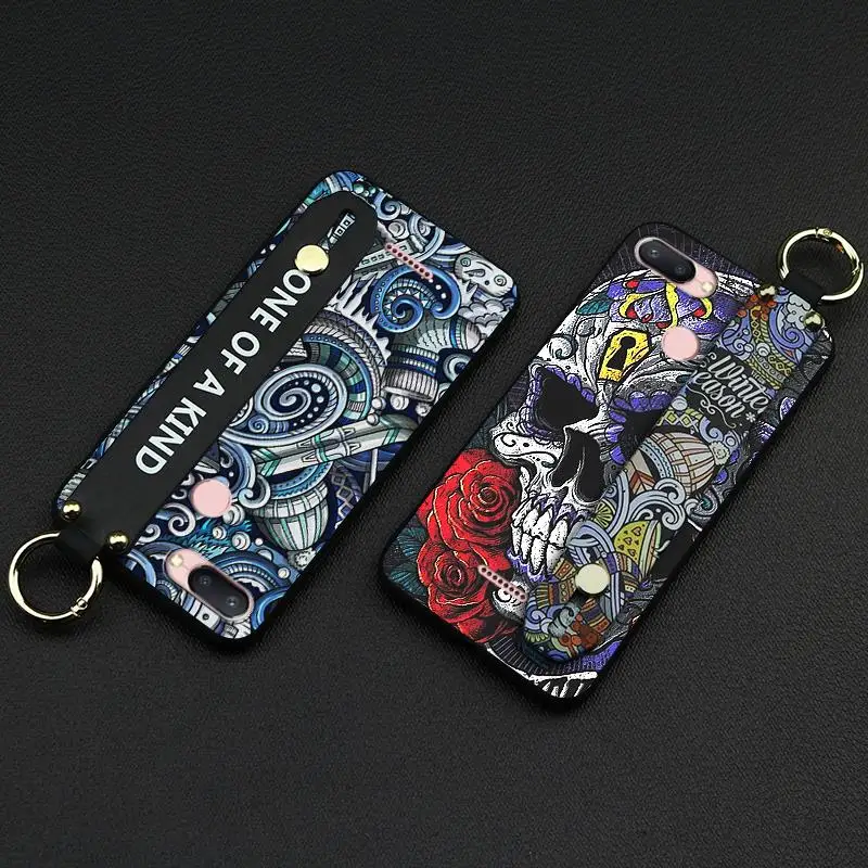Phone Case For Xiaomi Redmi 6 5.45-inch Lanyard Shockproof Graffiti Series Delicate TPU Silicone Cover Holder | Мобильные телефоны