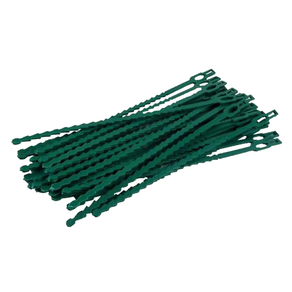 13/17/23cm Garden Coated Twist Wire String Tie Plant Support Plastic Strap,30/50pcs