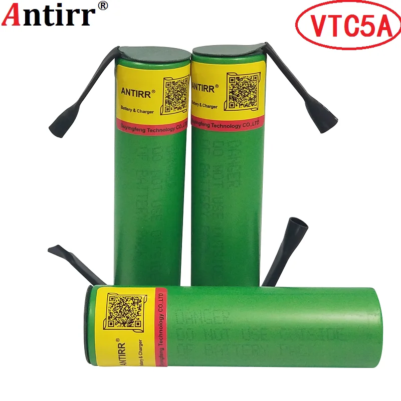 VTC5A 2600 мАч 18650 литиевая батарея 30A разряд для US18650VTC5A батареи + никелевые листы DIY