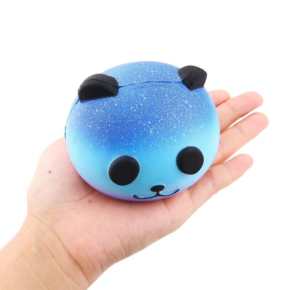 Galaxy Panda Head Slow Rising Simulation Unicorn Cat Squishy Toy Anti Stress Reliever Soft Squeeze Toy Funny Christmas Gift