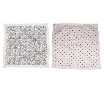 

1Pcs Table Cloth with Lace Cotton and Linen Tablecloths & 1Pcs Linen Tablecloth with Lace, Small Chrysanthemum