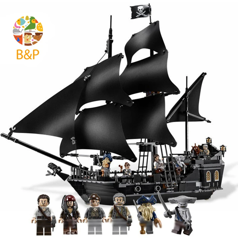 LELE, 804 шт., Пираты Карибы, Черная жемчужина, модель корабля, Строительные кирпичи, кирпичные игрушки для детей, подарок, совместимые 4184
