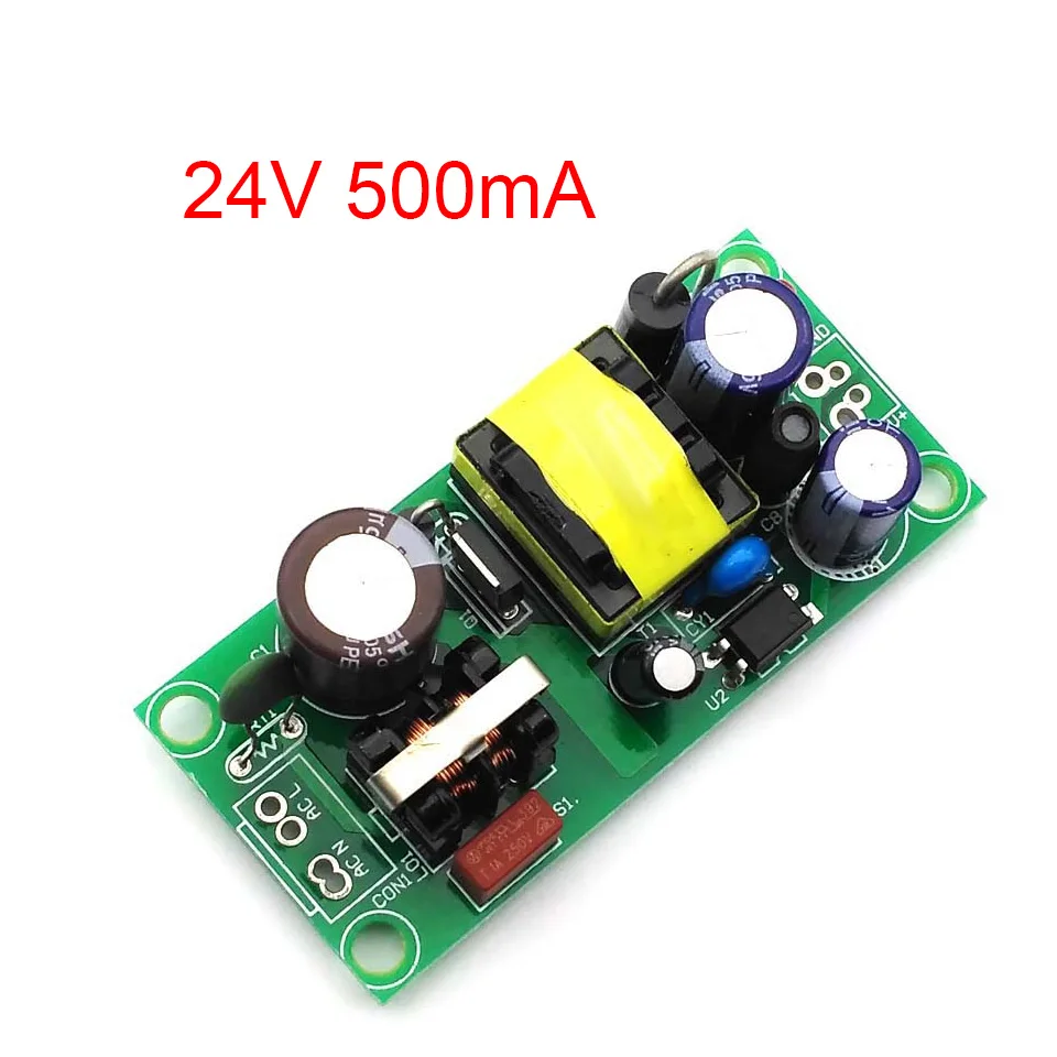 AC-DC Шаг вниз Питание понижающий преобразователь 24V 500mA изолированный Мощность 220