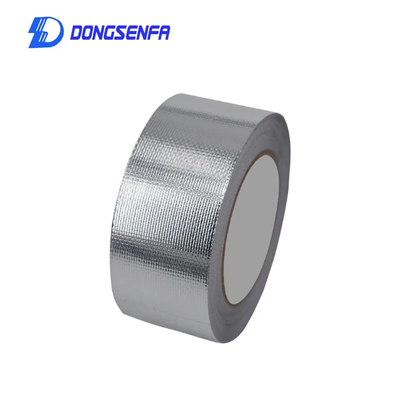 DONGSENFA 25 м/рулон фибростекло ткань Алюминиевая фольга лента для выхлопной трубы Герметичный ремонт водонепроницаемая защита
