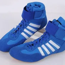 Взрослые дети Профессиональный Бокс Борьба боевые weightlift унисекс; обувь больших размеров носимых коровья кожа занятий боксом сапоги для боя