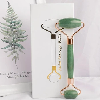 

Jade Roller in Box Natural Aventurine Green Jade Roller For Face Skin Care Facial Jade Roller Massage Stone Guasha Health Care