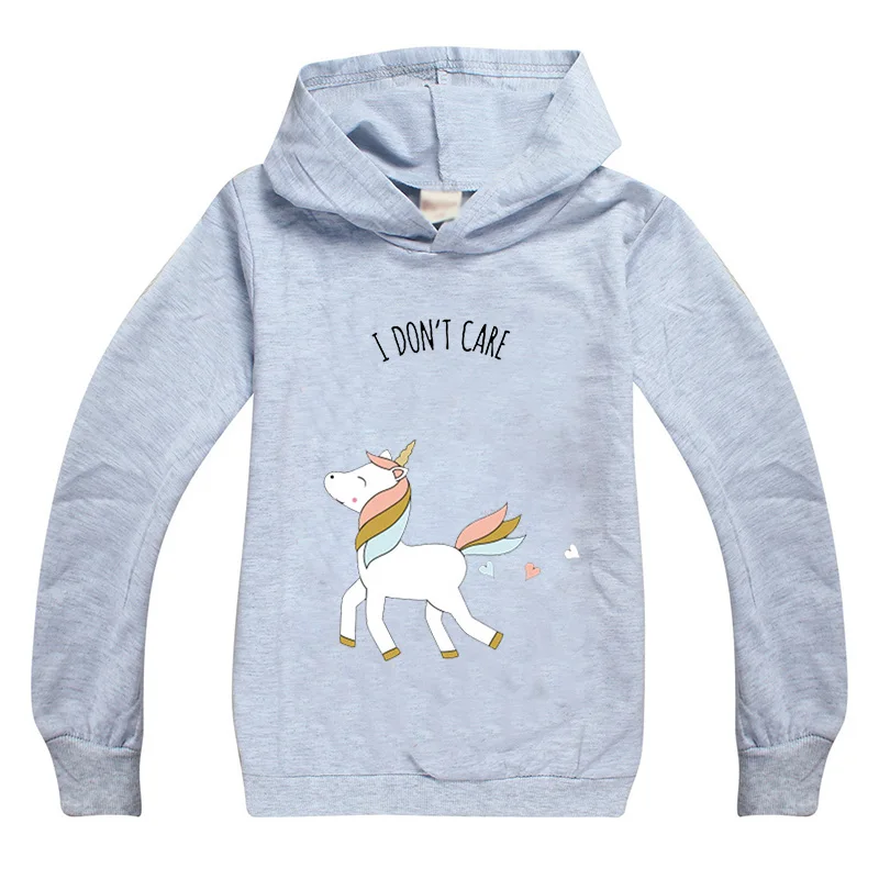 

2020 Unicorn Cute Hoodie Kids Kawaii Cartoon Baby Boy Sweatshirt Anime Graphic Children Clothes Hoodies for Teenage Girls Tops