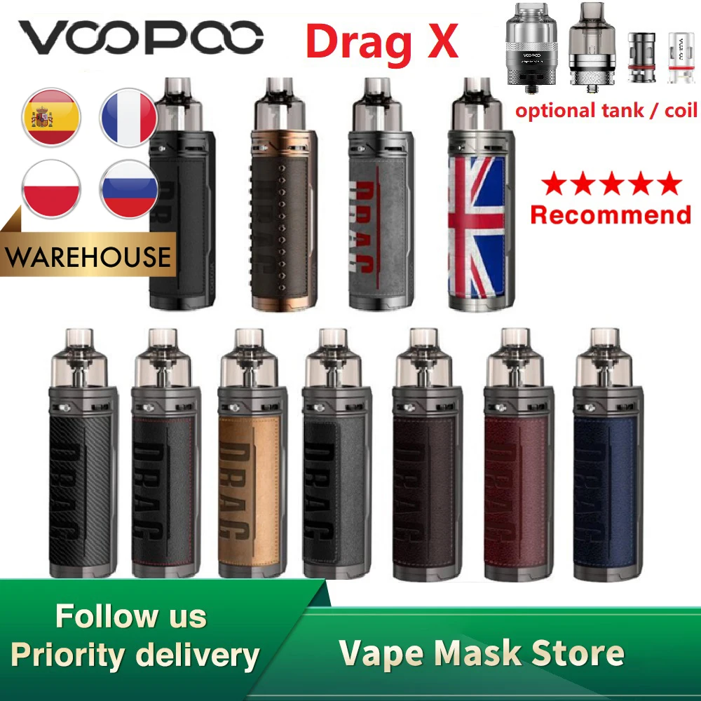 Лидер продаж новый вейп-набор VOOPOO Drag X Mod с цветным TFT-экраном и чипом GENE.TT