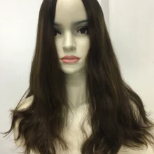 Tsingtaowigs изготовленные на заказ европейские девственные волосы необработанные волосы волнистые еврейский парик Лучшие парики Sheitels