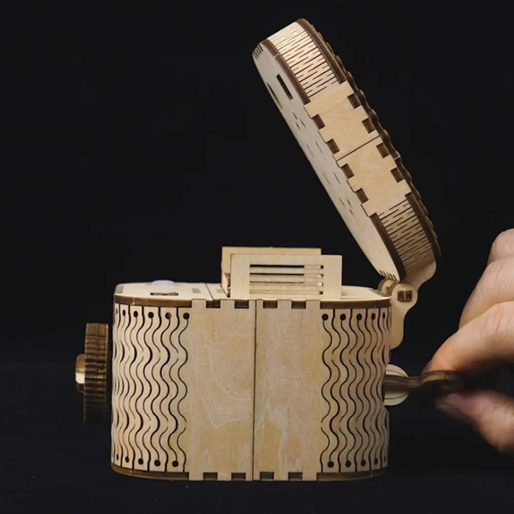 ROKR 3D Сборка деревянная головоломка забавная креативная игрушка DIY шкатулка для драгоценностей мозговой тизер Механическая Инженерная модель строительные наборы