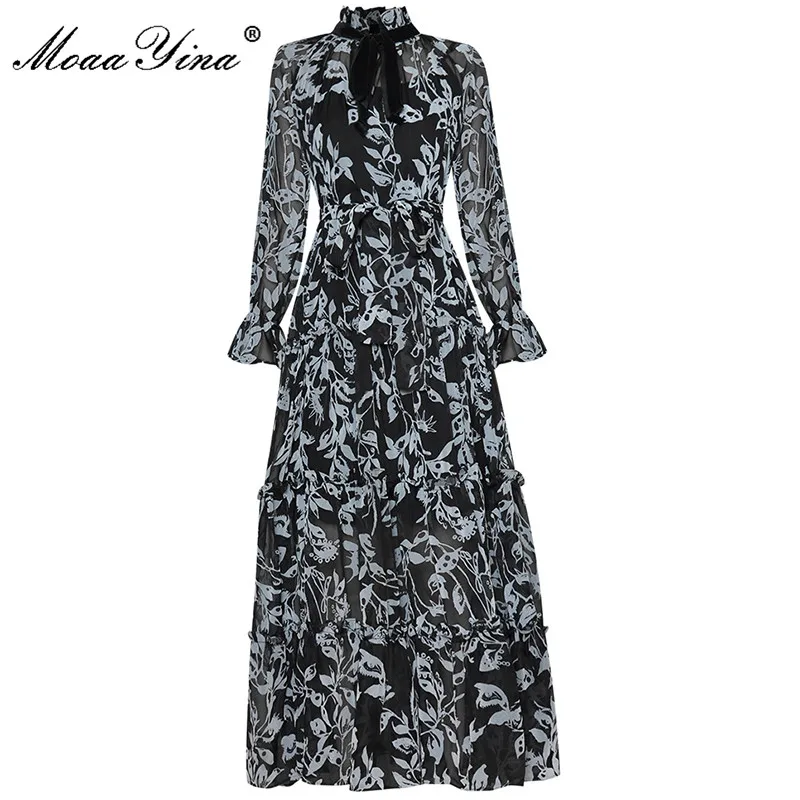 MoaaYina Fashion Designer dress Spring Women's