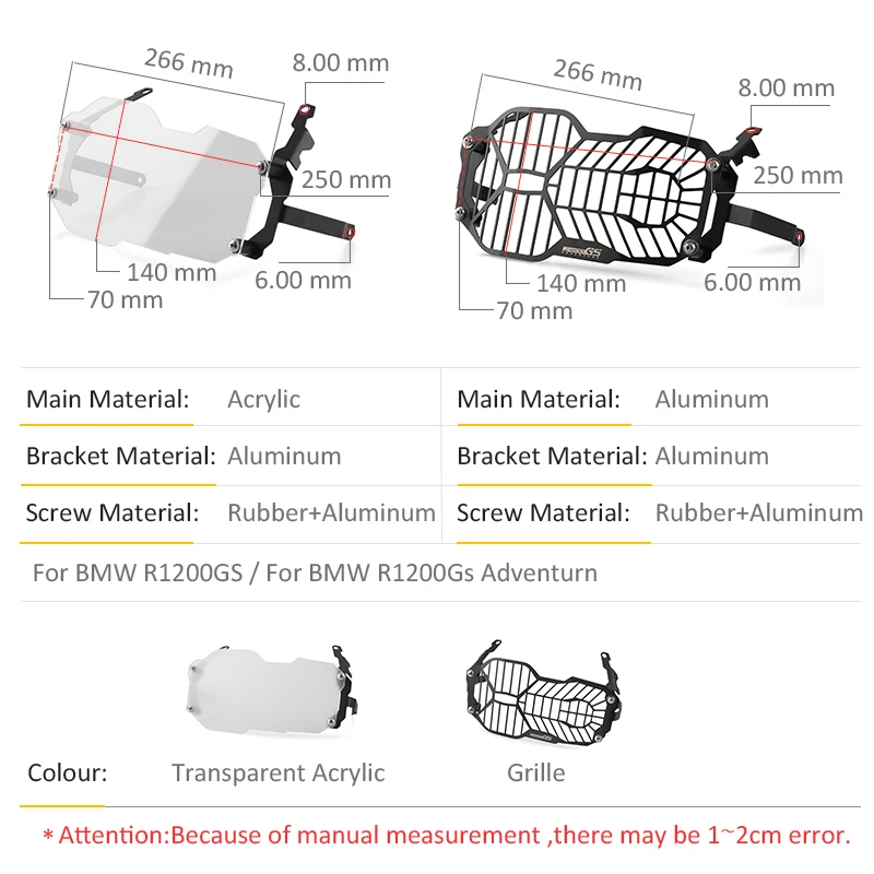 Защитная решетка для фар мотоцикла BMW R1200GS R 1200 GS GSA R1250GS LC Adventure|headlight guards|r1200gs