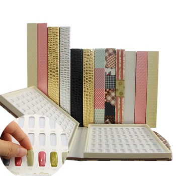 

120 Nail Tips Display Book Gel Polish Color Card Gel Polish Nail Display Full Color Card Boards Practice Show Nail Books