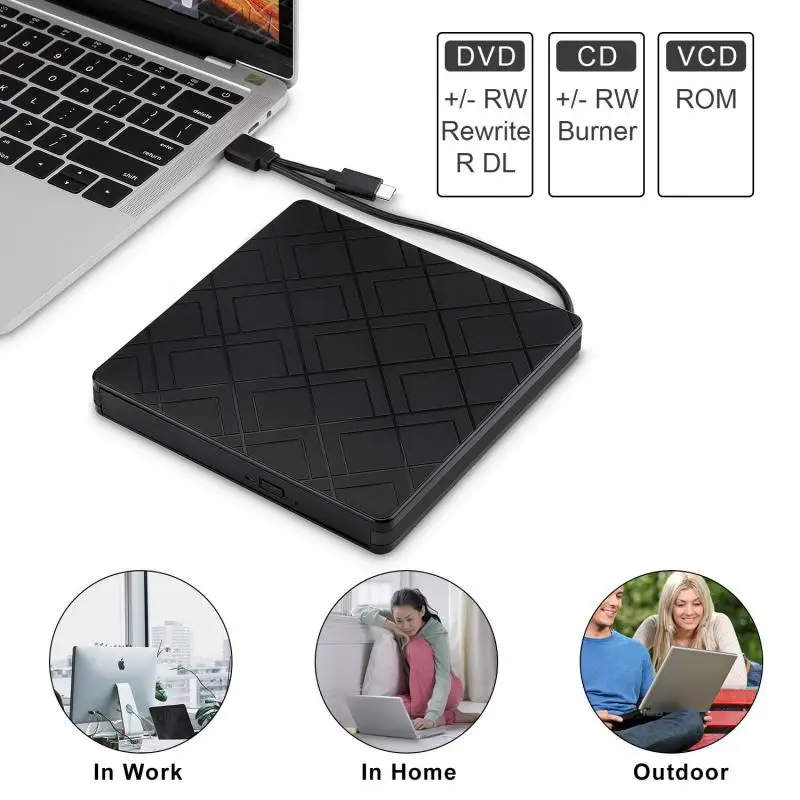 Ноутбук HP внешний USB 3 0 Высокоскоростная передача Type-c двойной интерфейс DVD RW