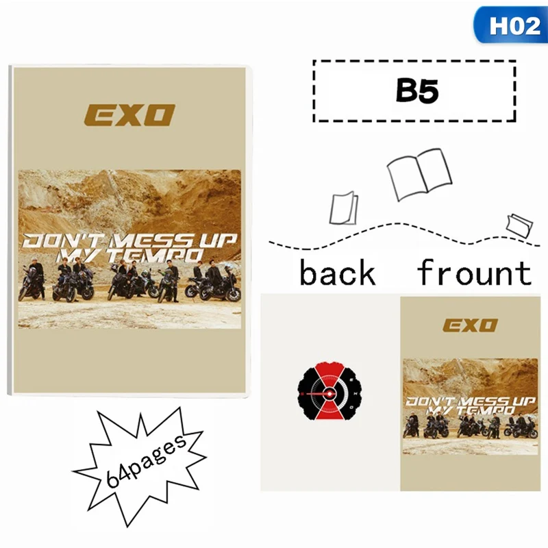 Kpop Home EXO Universe зимний альбом в том же стиле водонепроницаемый ноутбук удобный Jotter Pocketbook