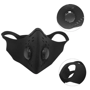 

Dust Mask With Filter,Sports Face Mask, 2 Valves Included，Masks,Suitable For Outdoor