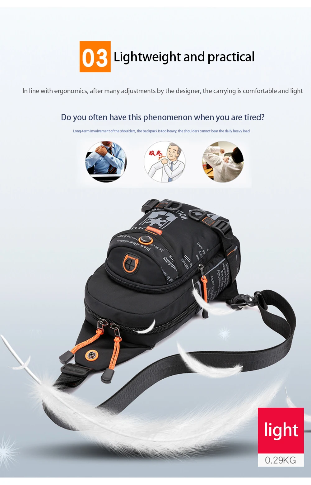 New Men Chest Bag High Quality Nylon Rucksack Knapsack Brand Famous Travel Casual Male One Shoulder Bags Sling Backpack Daypack