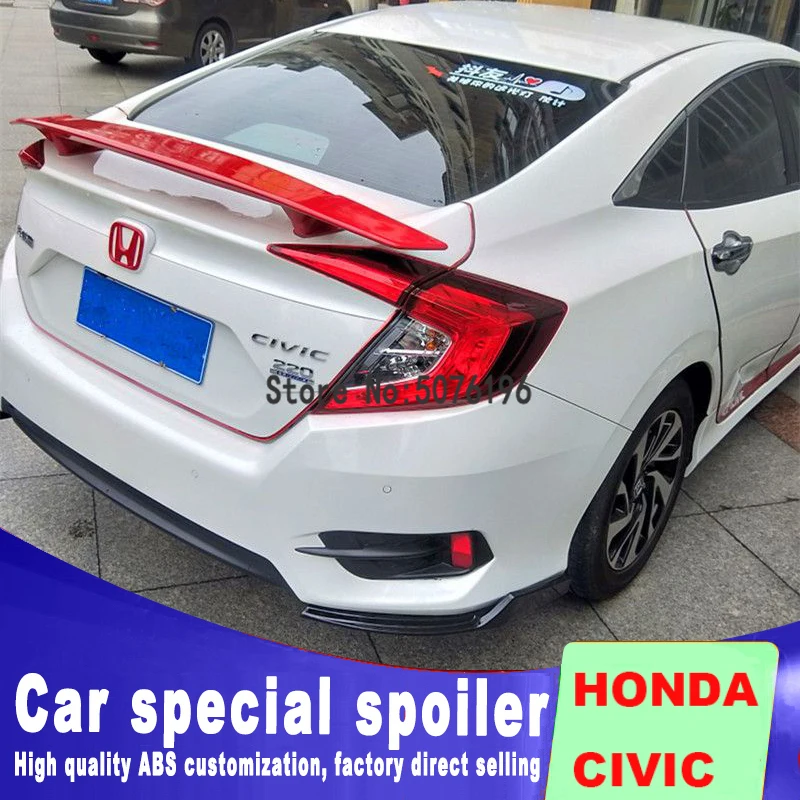 Для Honda For Civic 2016 2017 2018 для JDM задний нижний бампер диффузор крышка губ с двойным ABS