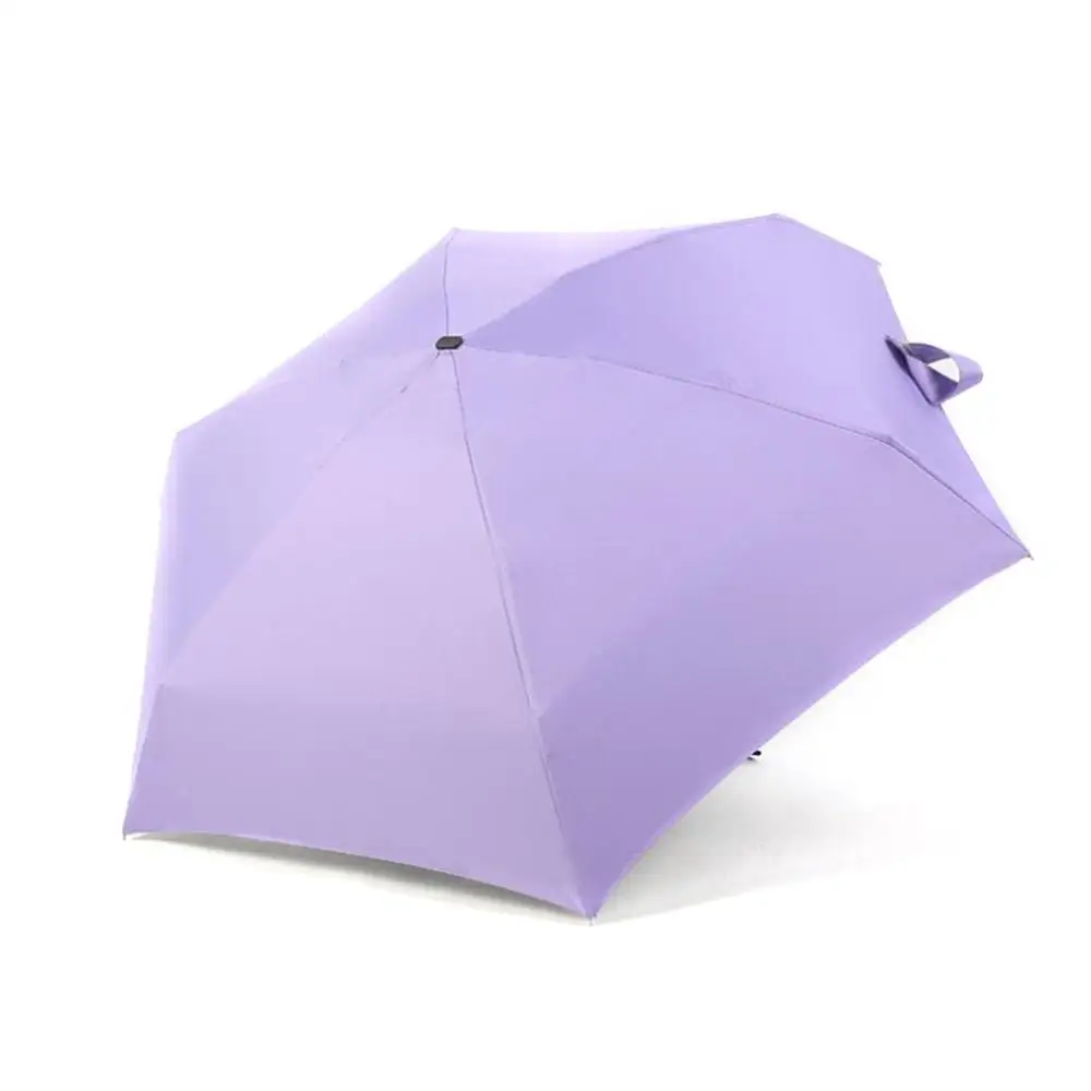 Дропшиппинг 180 г мини свежий солнцезащитный 5 складной зонт для дождя и солнца инновационный ультралегкий Зонт складывающийся в карман 18 видов стилей - Цвет: Purple  haveblack
