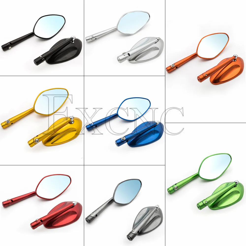 

Motorcycle Aluminum Bar End Side Rear view Mirror Universal Motorbike Bike Handlebar Concave Rear View Mirrors Universal