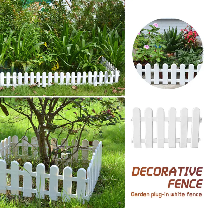 Plastic Fence 50*30cm Xmas Decor Gardening DIY Christmas Tree Fence Beautiful White 1 Pcs Festive Supplies Lawn Fashion