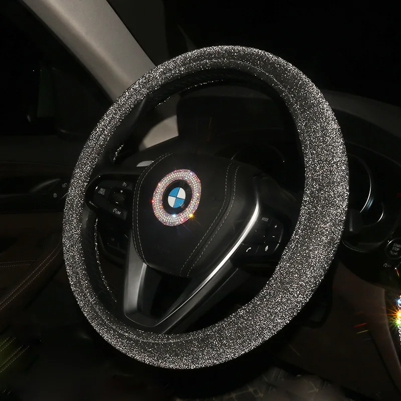 Высококачественная флуоресцентная шелковая крышка рулевого колеса автомобиля 15 дюймов Чехлы для рулевого колеса автомобиля - Название цвета: 02