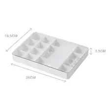 

50%HOT Desktop Transparent Cover Grids Jewelry Earrings Ring Storage Box Organizer Case