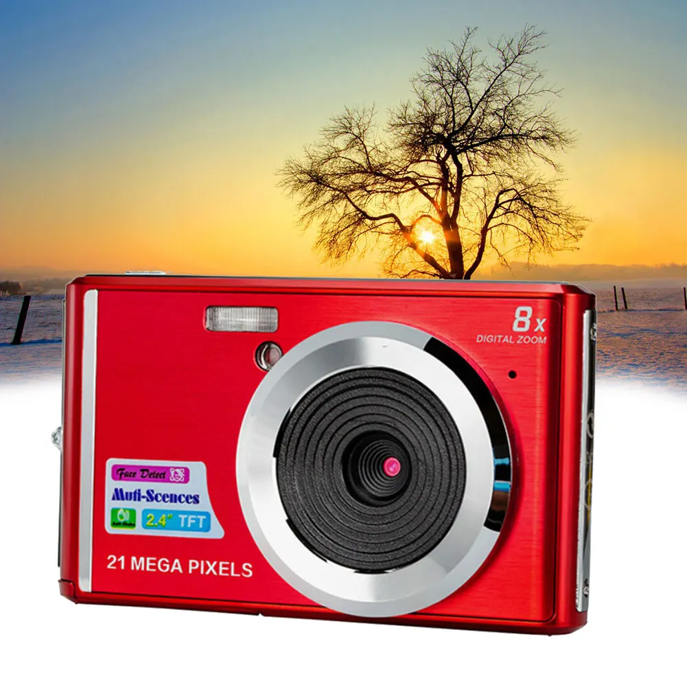 

C4 Clear Zoom Travel Mini COMS Sensor Face Detection Portable LCD Display Digital Camera Birthday Ultra Thin HD Anti Shake Gift