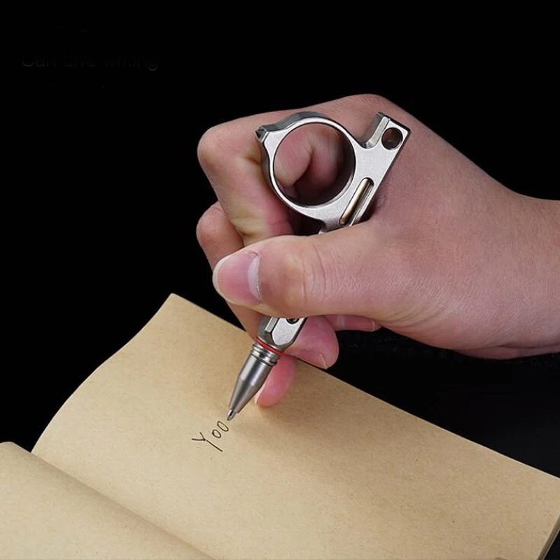  Titanium Alloy Tactical Pen Tungsten Steel Head EDC Self Defense Broken Window Portable Multi-funct