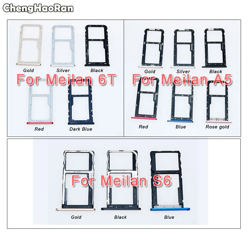 ChengHaoRan для Meizu M6T M811Q M710H Meilan 6T A5 S6 X держатель лотка SIM-карты слот Micro SD адаптер замены