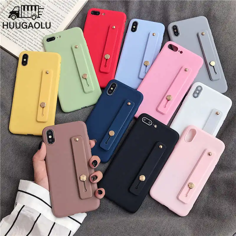 Мягкий силиконовый чехол для OPPO A5 A9 2020 A11X K5 K3 F11 Reno 2 Z 2Z 2F с ремешком на руку Realme 5 3 X2