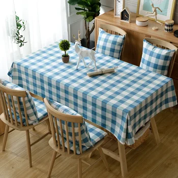 

Lanke 100% Cotton Tablecloth Striped plaid pattern table cloth,Dining Tablecloth for Home Christmas Birthday Party