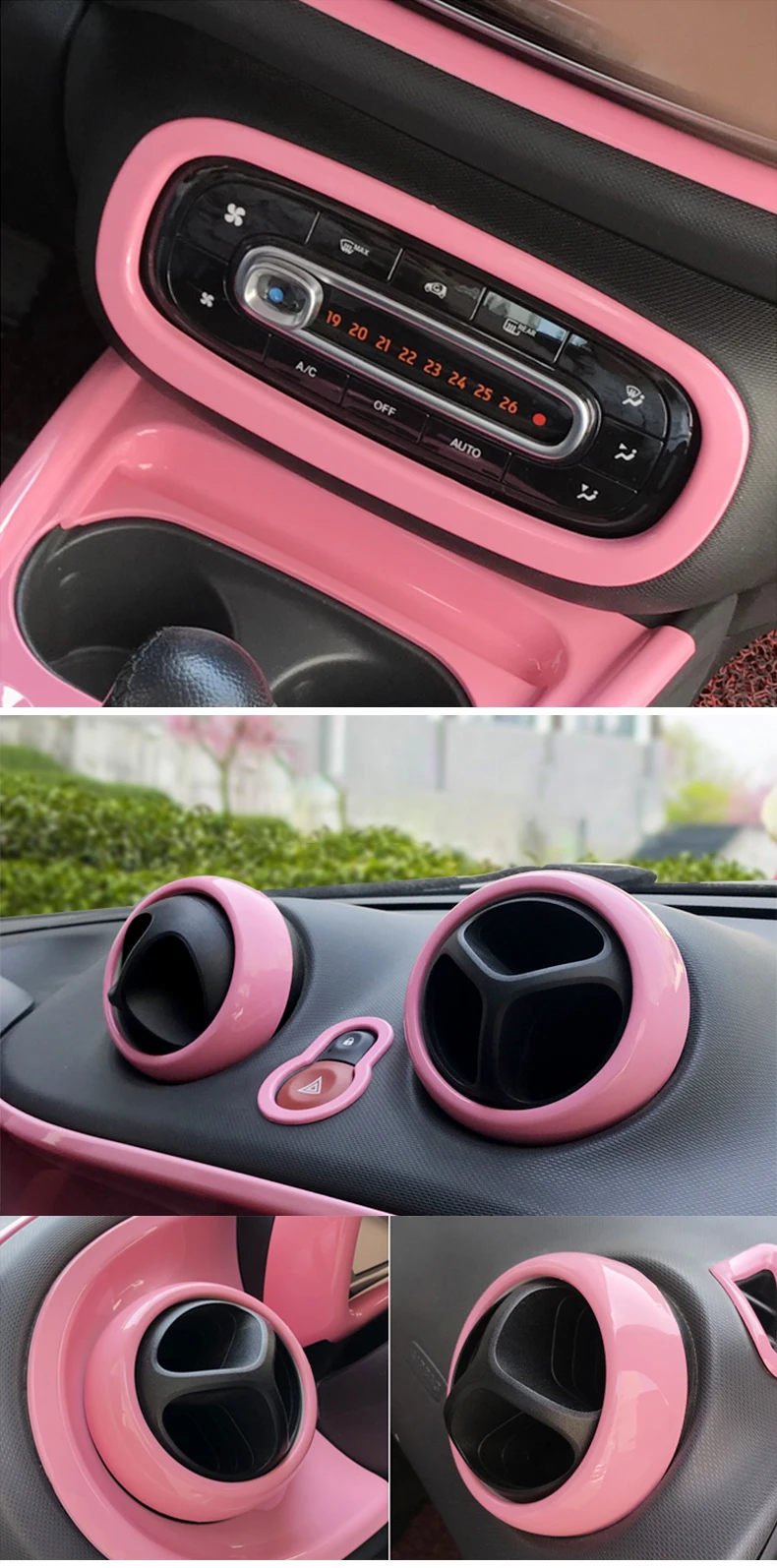 Pink Cute Girls Car Interior Accessories For Mercedes Smart 453 Fortwo Forfour Car Styling Decoration Modification Accessories Aliexpress Automobiles Motorcycles