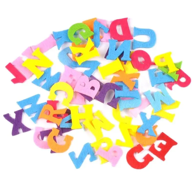 50pcs 26mm Letter/Number Non-woven Felt Cloth Polyester Fabrics For Sewing Decoration DIY Sewing Accessory cp2768 wool felting kit,needle felt kit,felt fabric sheet,wool felt accessories