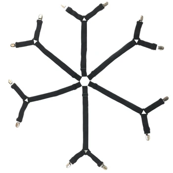 

Bed Sheet Fastenr Adjustable Elastic Fitted Sheet Straps Crisscross Bed Sheet Fasteners Suspenders For Bed Sheet Fixation Tools