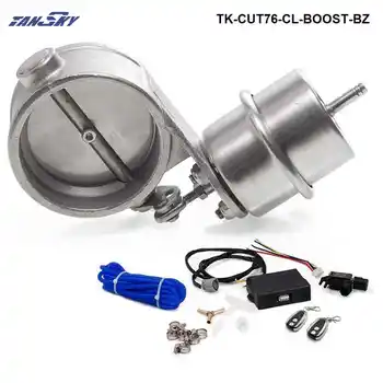 

3"76mm Cutout Pipe Closed With Boost Actuator with Wireless Remote Controller Set For FORD F100/F150 TK-CUT76-CL-BOOST-BZ