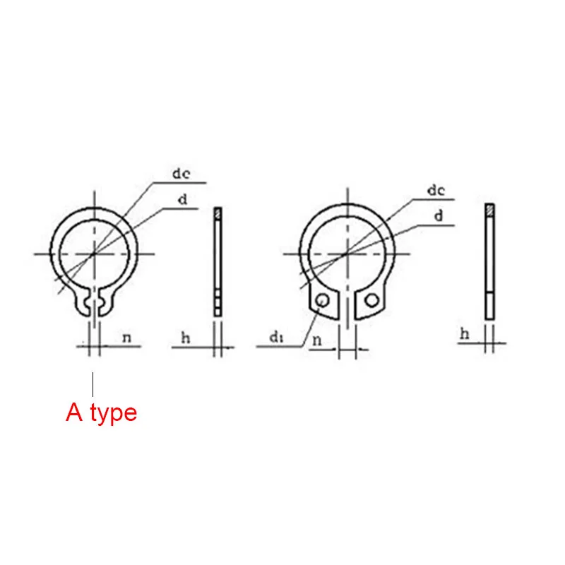 M3 M4 M5 M6 M7 M8-M150 Sicherungsringe Für Welle 304 Edelstahl Externe  Beibehaltung Ring GB894 Clamp Frühling