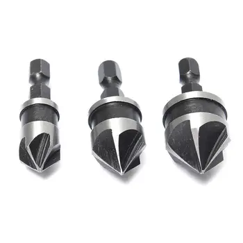 

Boring Countersink Drill Bit Metal Quick Change Tools Carbon Steel Hex Countersink for Wood Set 2018