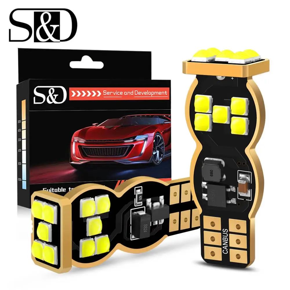 

S&D Super Bright Canbus Error Free OBC W16W T15 LED Bulbs LED Backup Light 921 912 W16W LED Bulb Car Reverse Lamp 12V