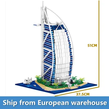 

DHL 2798PCS Building Blocks Chinese Architecture Building Toys The De La Tour Hotel Arabia Assembly Bricks Kids Christmas Gifts