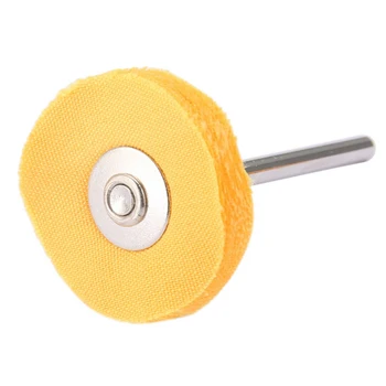 

Cloth Polishing Wheel Brush Pad Yellow Jewelry Wood Metal Buffer Waxing