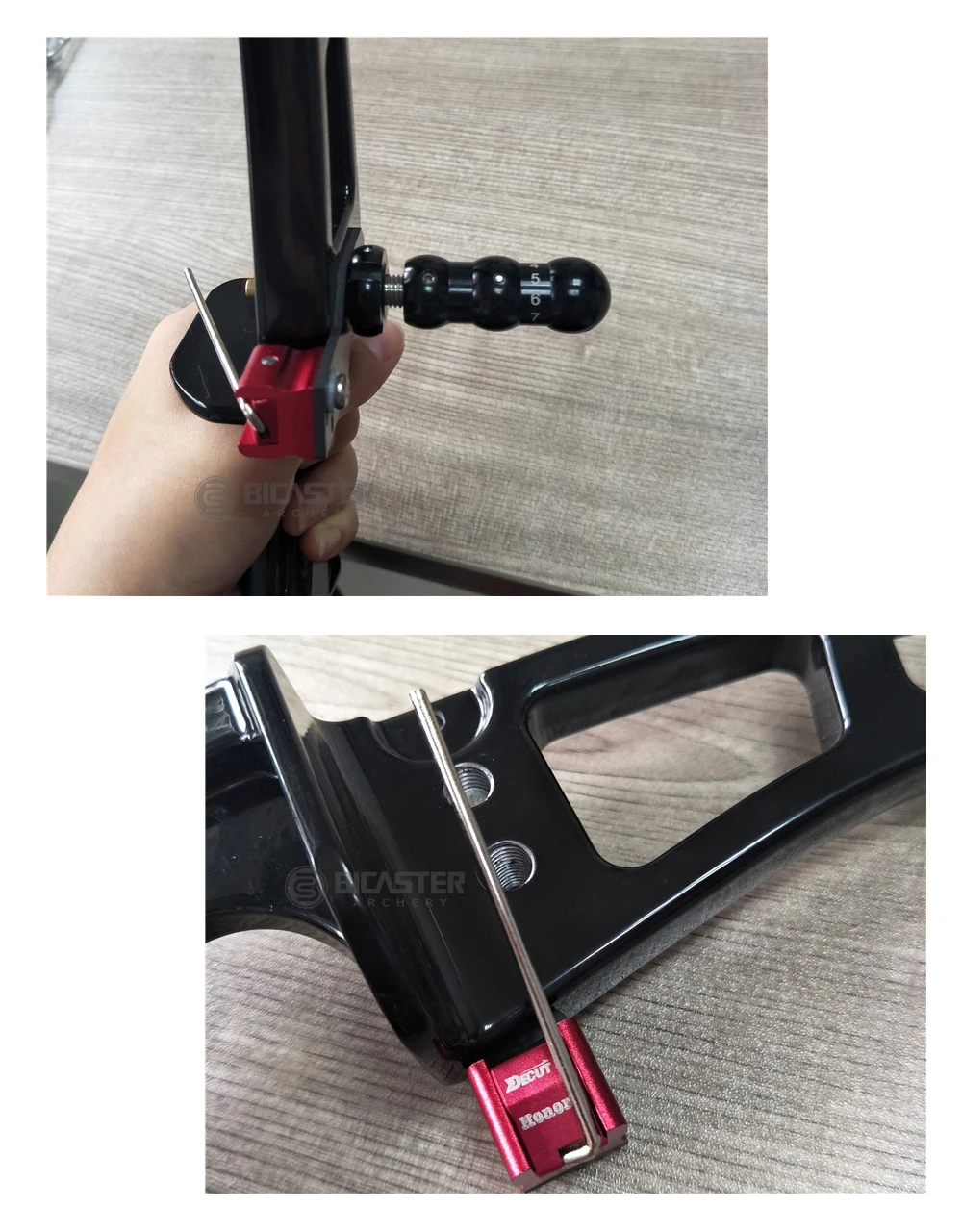 BICASTER Magnetic Arrow Rest Aluminum Alloy Adjustable Left/ Right Handed Archery Rest for Recurve Bow Barebow