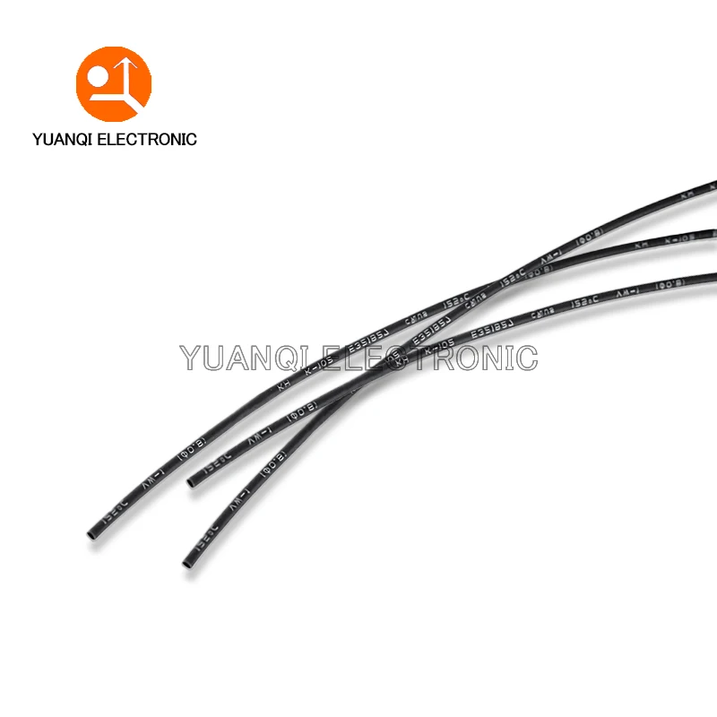 Tubo termorretráctil negro, 0,6mm, 0,8mm, 1mm, 2mm, 2,5mm, 3,5mm, 4mm, 12mm, 50mm, 80mm, cable de envoltura 2:1, 1 metro por lote