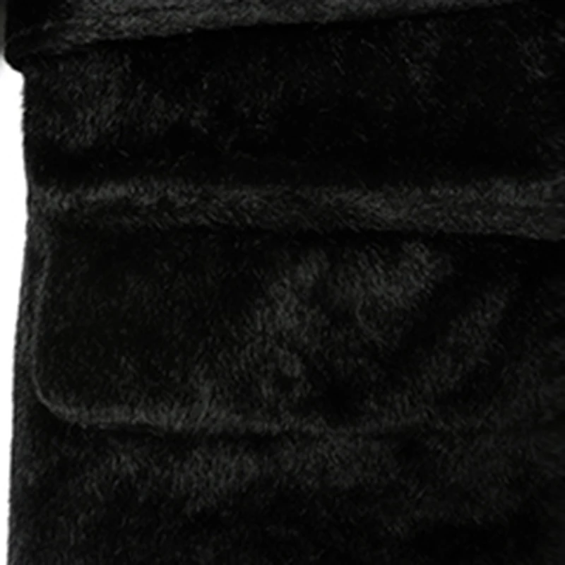 Lautaro Winter Oversized Long Black Soft Faux Fur Trench Coat for Women Long Sleeve Sashes Casual Stylish Korean Fashion 2021 6
